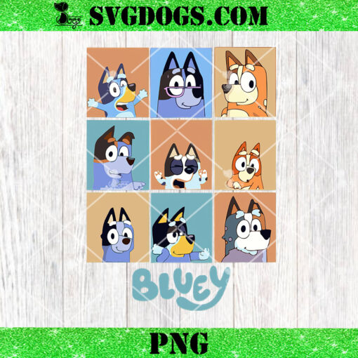 Bluey And Bingo Family PNG, Bluey Heeler PNG