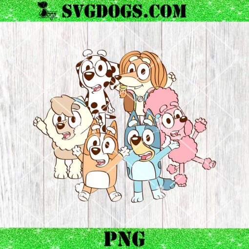 Bluey And Friends PNG, Bluey Family PNG