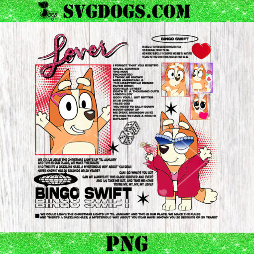 Bluey Bingo Sing Song Lover PNG, Bingo Swift PNG