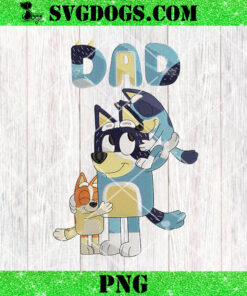 Bluey Dad PNG, Bluey Dad And Children PNG