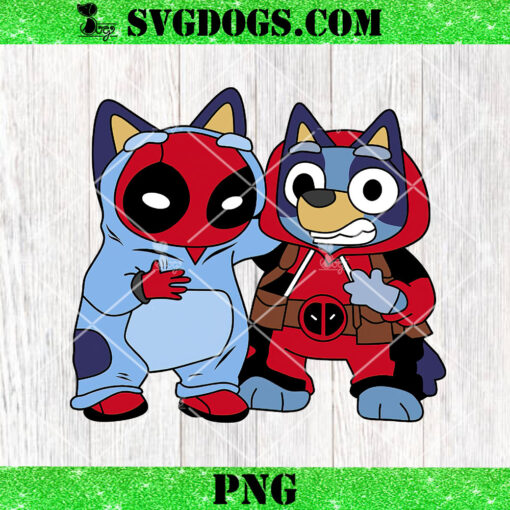 Bluey Deadpool And Wolverine PNG, Bluey Superhero PNG