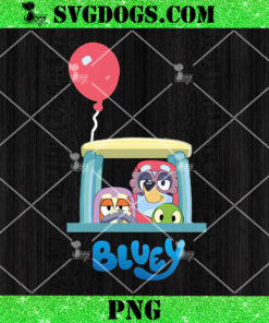 Bluey Family In The Car PNG, Driving Bluey PNG