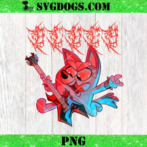 Bluey Rock PNG, Death Metal Bluey PNG