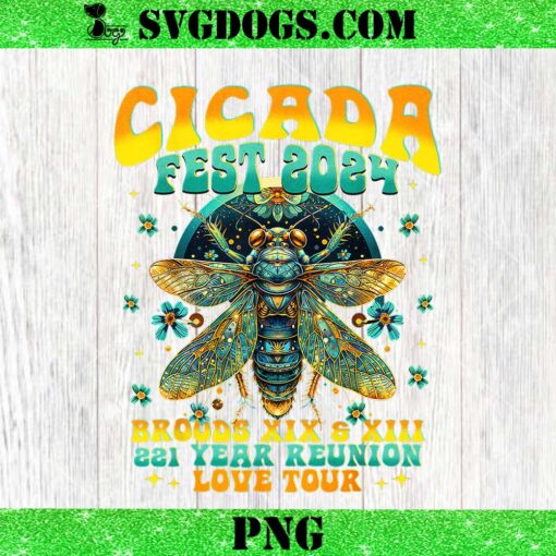 Cicada 2024 Insect Broods XIX And XIII Cicada Lover PNG, Entomology Cicada Fest PNG