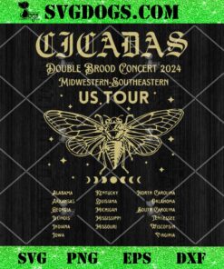 The Cicada Reunion US Tour 2024 Cicada Concert Fest Lover SVG, Cicada Summer Concert SVG PNG EPS DXF