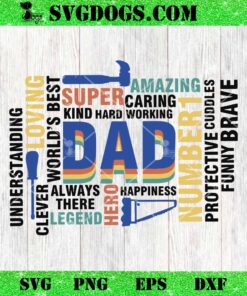 Dad The Man SVG, The Hero SVG, Dad Typographic SVG, Fatherhood SVG PNG DXF EPS