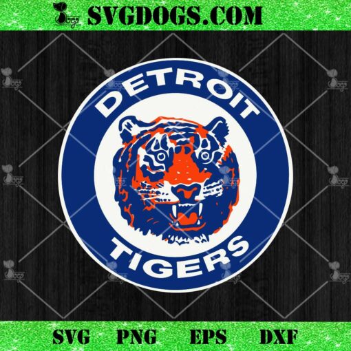 Detroit Tigers MLB Team Logo SVG, Detroit Tigers Circle Logo SVG PNG EPS DXF