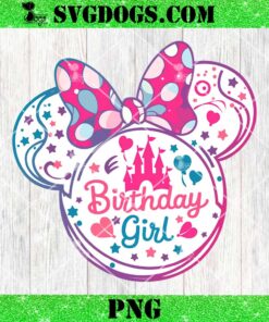 Disney Birthday Girl PNG, Disney Minnie Mouse Ears PNG