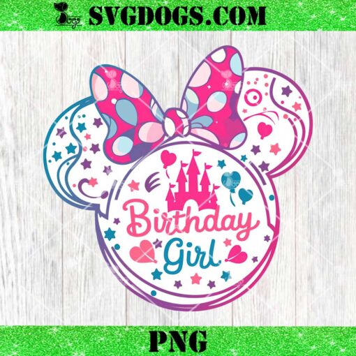 Disney Birthday Girl PNG, Disney Minnie Mouse Ears PNG