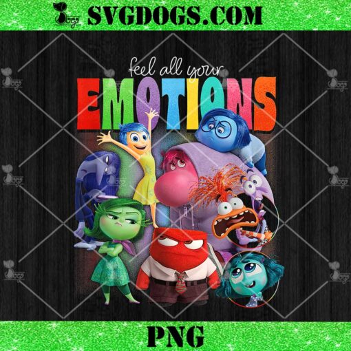 Disney Pixar Inside Out 2 Feel All Your Emotions PNG, Funny Emoji PNG