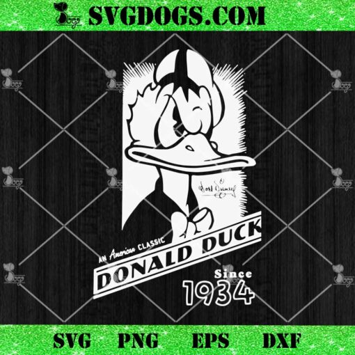 Donald Duck Since 1934 SVG, Donald Duck Est 1934 SVG PNG EPS DXF PDF