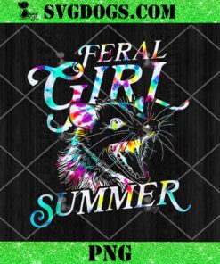 Feral Girl Summer Opossum PNG, Raccoon Summer PNG