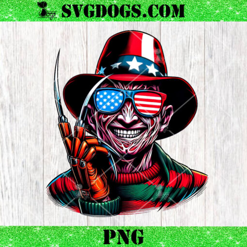 Freddy Krueger Horror Character 4th Of July PNG, Independence Day PNG