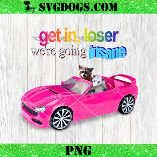 Get In Loser Were Going Insane PNG, Raccoon Meme PNG