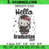 Hello Kitty Graduation Embroidery, Hello Senior Kitty 2024 Embroidery