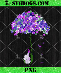 I Will Remember For You Purple Flower Alzheimers Awareness PNG, Cute Elephant I Will Remember For You PNG