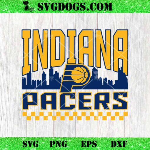 Indiana Pacers NBA Skyline SVG, Indiana Pacers SVG PNG EPS DXF