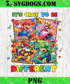 Its Okay To Be Different Mario Characters PNG, Autism Super Mario PNG
