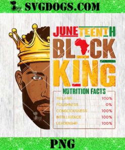 Juneteenth Black King Nutritional Facts Pride PNG, Melanin Father Juneteenth PNG