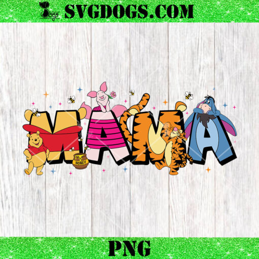 Mama Winnie Pooh PNG, Mom Cartoon Bear PNG