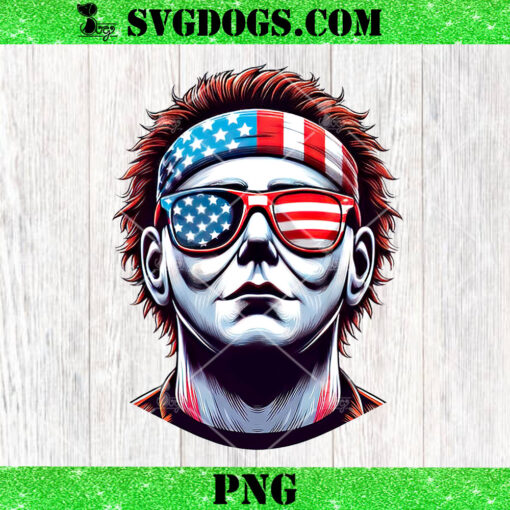Michael Myers 4th Of July PNG, Horror USA Flag Patriotic PNG