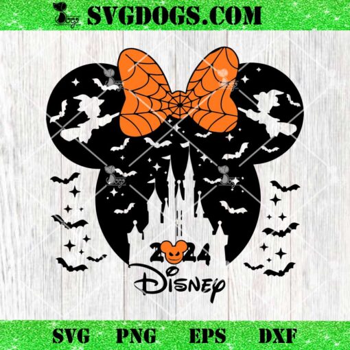 Minnie Disney Halloween 2024 SVG, Minnie Castle Halloween SVG PNG DXF EPS