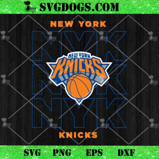 New York Knicks Stacked City Logo SVG, Basketball Team SVG PNG DXF EPS