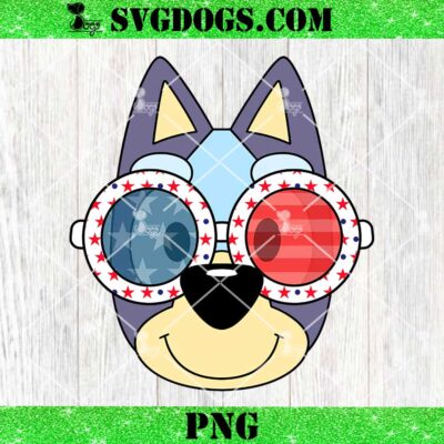 Patriotic Bluey Sunglasses PNG