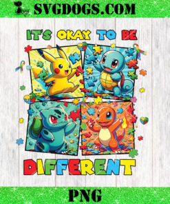 Pikachu Its Okay To Be Different PNG, Autism Cartoon Pikachu Friends PNG