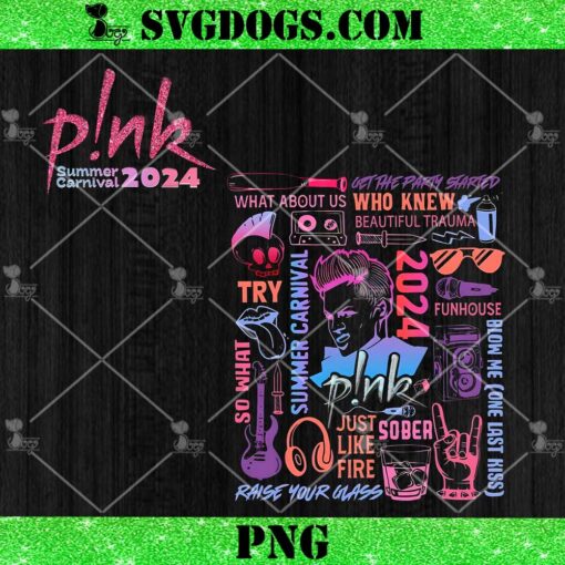 Pink Singer Summer Carnival 2024 Tour PNG Bundle, Pink Tour PNG