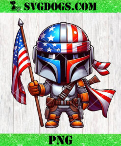 Star War 4th Of July PNG, American Flag Darth Vader PNG