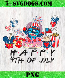 Stitch Happy 4th Of July PNG, Stitch Snacks American Flag PNG, Stitch Patriotic PNG