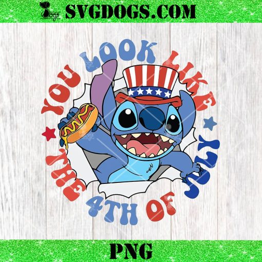 Stitch You Look Like The 4th Of July PNG, Patriotic PNG