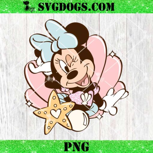 Summer Shell Minnie PNG, Mermaid Minnie Mouse PNG