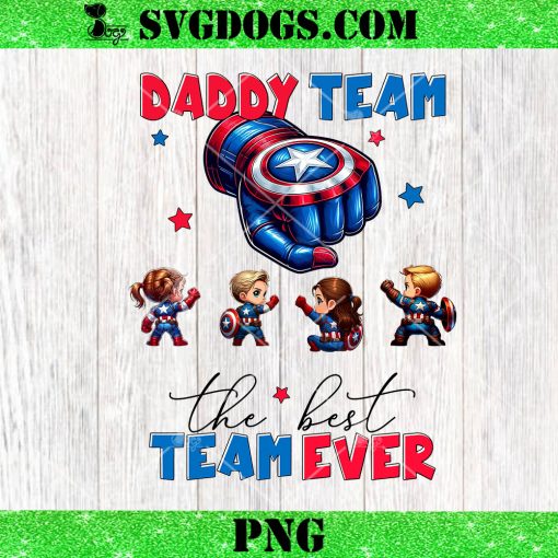Superhero Marvel Daddy Team The Best Team Ever PNG, Dad And Baby Fist Bump Set PNG