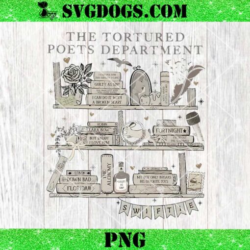 Swiftie The Tortured Poets Department PNG, Swiftie TTPD PNG, Floral Book Stack PNG