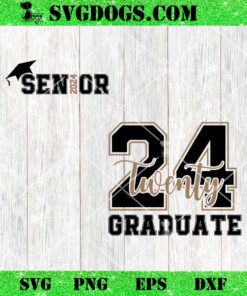 Senior 2024 20oz Skinny Tumbler PNG, Graduation Tumbler Template PNG File Digital Download