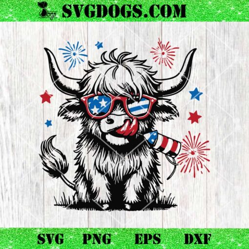 4th July Heifer SVG, Cow Independen Day SVG PNG DXF EPS