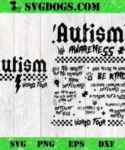 Autism World Tour SVG Bundle, Autism Awareness SVG PNG DXF EPS