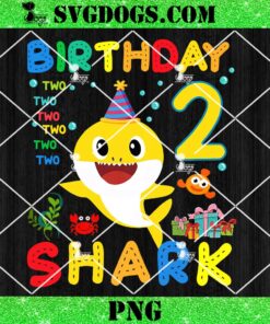 Baby Shark 2nd Birthday Boy Girl PNG