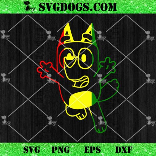 Bluey Reggae Monoline SVG, Bluey Metal SVG PNG DXF EPS