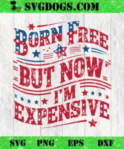 Born Free But Now I’m Expensive SVG, Funny 4th Of July SVG PNG DXF EPS