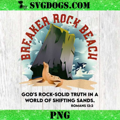 Breaker Rock Beach Gods Rock Solid Truth In A World VBS 2024 PNG