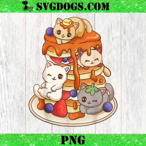 Cat Pancake Stack Kawaii Anime Cat PNG