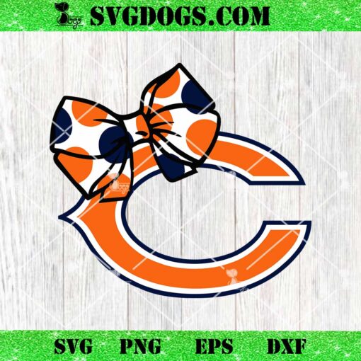 Chicago Bears Bow SVG PNG