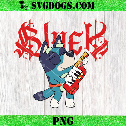 Death Metal Bluey PNG, Bluey Metal PNG