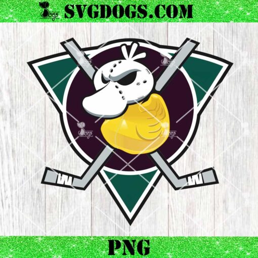 Ducks Hockey Team Retro Logo PNG