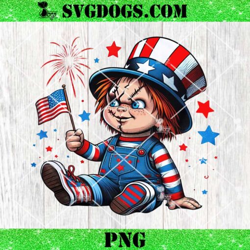 Funny Chucky 4th Of July PNG, Horror 4th Of July PNG