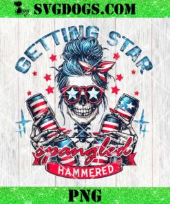 Getting Star Spangled Hammered PNG, Skeleton 4th Of July PNG