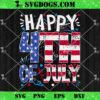 Happy Fourth Of July Patriotic US American Flag SVG, 4th Of July SVG PNG DXF EPS